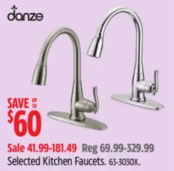 Canadian Tire Danze Selected Kitchen Faucets offer