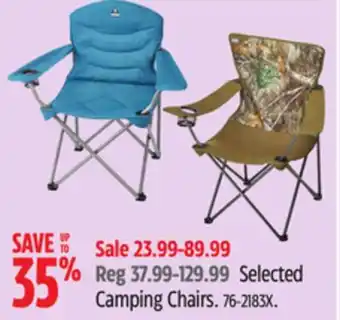 Canadian Tire Coleman Selected Camping Chairs offer