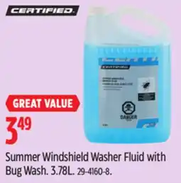 Canadian Tire Certified Summer Windshield Washer Fluid with Bug Wash offer