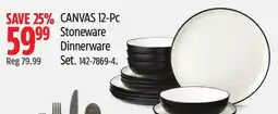 Canadian Tire CANVAS 12-Pc Stoneware Dinnerware Set offer
