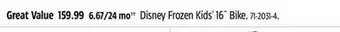 Canadian Tire Disney Frozen Kids' 16˝ Bike offer