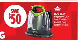 Canadian Tire Bissell Green ProHeat Portable Deep Cleaner offer