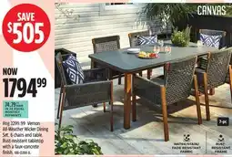 Canadian Tire CANVAS All-Weather Wicker Dining Set offer