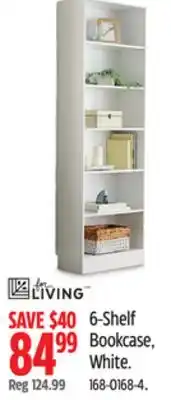 Canadian Tire FOR LIVING 6-Shelf Bookcase offer