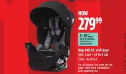 Canadian Tire Evenflo All4Stage Slim Core + All-in-1 Car Seat offer