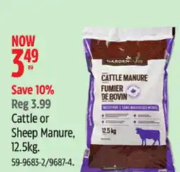 Canadian Tire Garden Club Cattle or Sheep Manure offer
