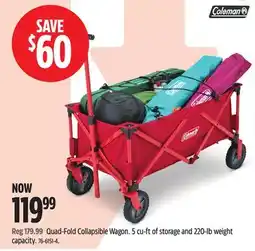 Canadian Tire Coleman Quad-Fold Collapsible Wagon offer