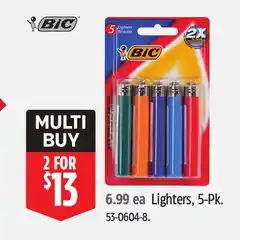 Canadian Tire Bic Lighters, 5-Pk offer
