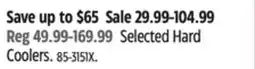 Canadian Tire Igloo Selected Hard Coolers offer
