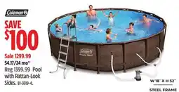 Canadian Tire Coleman Pool with Rattan-Look Sides offer