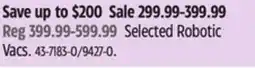 Canadian Tire Shark Selected Robotic Vacs offer
