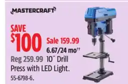 Canadian Tire Mastercraft 10˝ Drill Press with LED Light offer