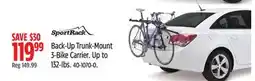 Canadian Tire SportRack Back-Up Trunk-Mount 3-Bike Carrier offer