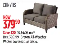 Canadian Tire CANVAS Breton All-Weather Wicker Loveseat offer