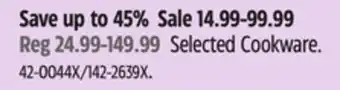 Canadian Tire T-Fal Selected Cookware offer