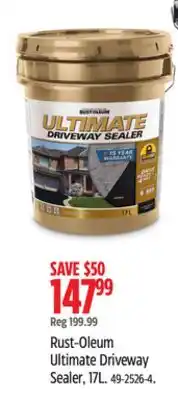 Canadian Tire Rust-Oleum Ultimate Driveway Sealer offer
