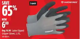 Canadian Tire Yardworks Latex-Dipped Gripper Gloves offer