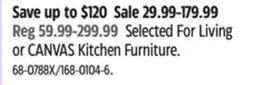 Canadian Tire Selected For Living or CANVAS Kitchen Furniture offer