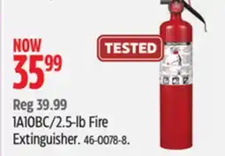 Canadian Tire 1A10BC/2.5-lb Fire Extinguisher offer