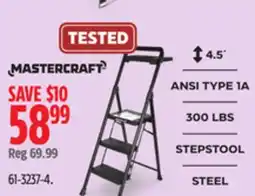 Canadian Tire Mastercraft p 4.5´ ANSI TYPE 1A 300 LBS STEPSTOOL STEEL offer