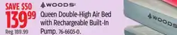 Canadian Tire Woods Queen Double-High Air Bed with Rechargeable Built-In Pump offer