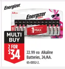 Canadian Tire Alkaline Batteries, 24/AA offer