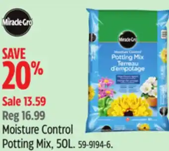 Canadian Tire Miracle-Gro Moisture Control Potting Mix offer