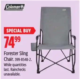 Canadian Tire Coleman Forester Sling Chair offer