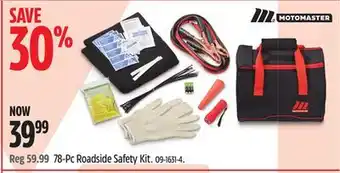 Canadian Tire MotorMaster 78-Pc Roadside Safety Kit offer