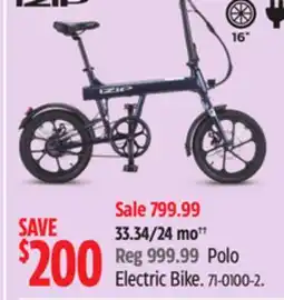 Canadian Tire IZIP Polo Electric Bike offer