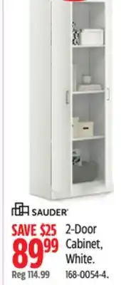 Canadian Tire Sauder 2-Door Cabinet, White offer