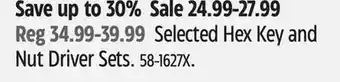 Canadian Tire Maximum Selected Hex Key and Nut Driver Sets offer