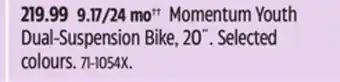 Canadian Tire Supercycle Momentum Youth Dual-Suspension Bike offer
