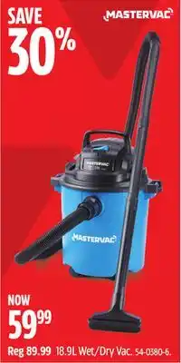Canadian Tire Mastervac 18.9L Wet/Dry Vac offer