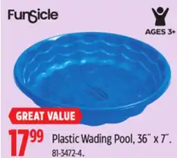 Canadian Tire Summer Waves Plastic Wading Pool offer