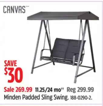 Canadian Tire Canvas Minden Padded Sling Swing offer