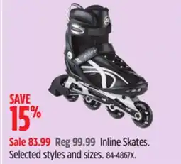 Canadian Tire Inline Skates. Selected styles and sizes offer