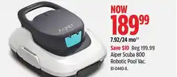 Canadian Tire Aiper Scuba 800 Robotic Pool Vac offer