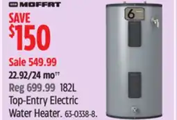 Canadian Tire Moffat 182L Top-Entry Electric Water Heater offer