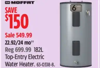 Canadian Tire Moffat 182L Top-Entry Electric Water Heater offer