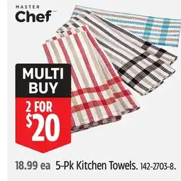 Canadian Tire MASTER CHEF 5-Pk Kitchen Towels offer
