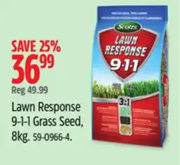 Canadian Tire Scotts Lawn Response 9-1-1 Grass Seed offer