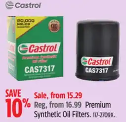 Canadian Tire Castrol Premium Synthetic Oil Filters offer