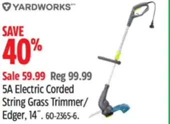 Canadian Tire Yardworks 5A Electric Corded String Grass Trimmer/Edger offer