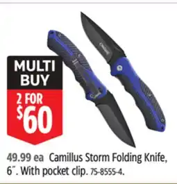 Canadian Tire Camillus Storm Folding Knife, 6˝ offer