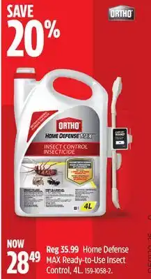 Canadian Tire Ortho Home Defense MAX Ready-to-Use Insect Control offer
