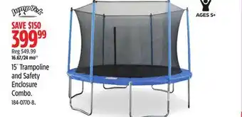 Canadian Tire Jumptek 15´ Trampoline and Safety Enclosure Combo offer
