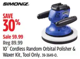 Canadian Tire Simoniz 10 Cordless Random Orbital Polisher & Waxer Kit offer