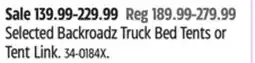 Canadian Tire Napier Selected Backroadz Truck Bed Tents or Tent Link offer