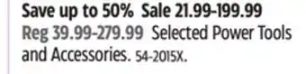 Canadian Tire Mastercraft Selected Power Tools and Accessories offer